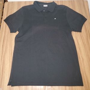 J. Lindeberg Golf Polo Shirt Mens Size XL Black Solid Macau JL